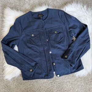 Pendleton Women’s Navy Blue Long Sleeve Cotton Utility Jacket | Size L